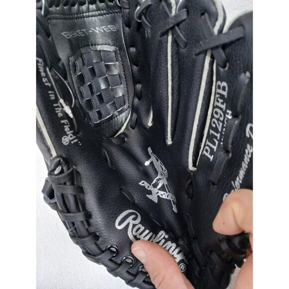 Rawlings 11” Black Leather BaseBall Glove Throw Alex Rodriguez PL129FB has FLAW - Picture 6 of 12